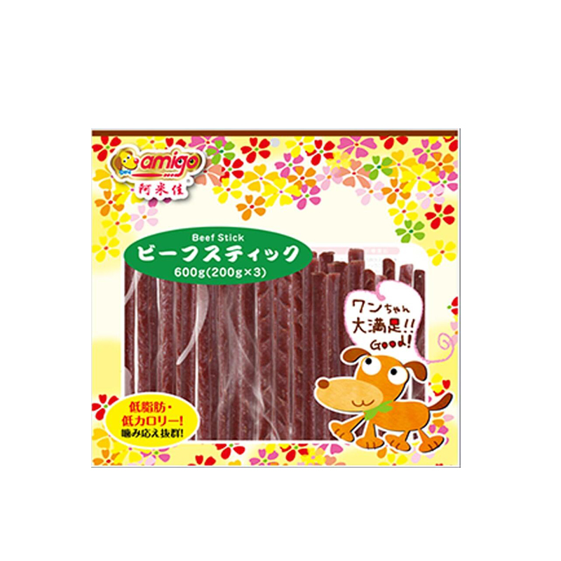 阿米佳牛肉條寵物狗零食肉條棒干泰迪金毛訓練獎勵零食包郵