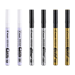 百乐官方旗舰店Pilot日本SC-G/S/W高光油漆笔金色银色白色快递标记金属涂装大号中号小号马克笔大容量