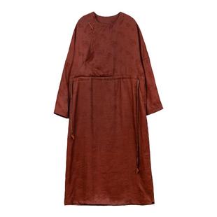 限量-布小匠桑蚕丝红云纱改良旗袍女装香云纱真丝高级感连衣裙