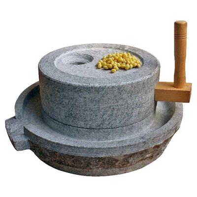 35*45石磨盘小石磨家用青石麻石手摇磨豆浆石磨传统迷你手工石墨
