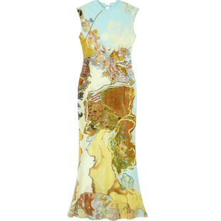 【现货】OfAkiva“流动性”折叠翻领羊毛呢外套女长款格纹呢大衣