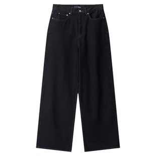 INCIP AC风格1981U 进口KURABO纱线 13盎司直筒宽松黑色牛仔裤