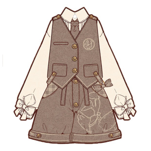 名侦探大鹅洛丽塔春秋复古日常轻lo马甲短裤衬衫女 包子猪lolita