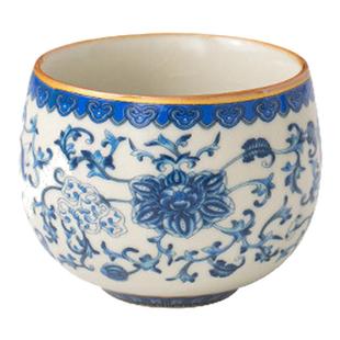 JOJO'S L. PD.紫泉涧.汝窑青花缠枝莲茶杯高档可养主人杯 | 展评