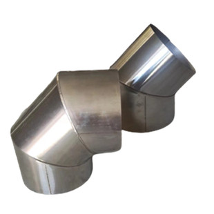 45度角不锈钢弯头直径10~30公分土灶炉子烟筒烟囱排烟管90度弯脖