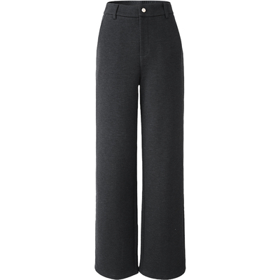 娅丽达冬季新款加绒毛呢阔腿裤女