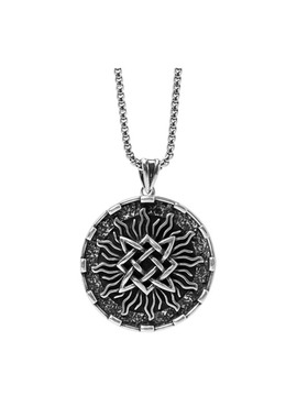 复古风太阳花吊坠项链男女银色宫廷风原创设计重工冷淡风拍照配饰