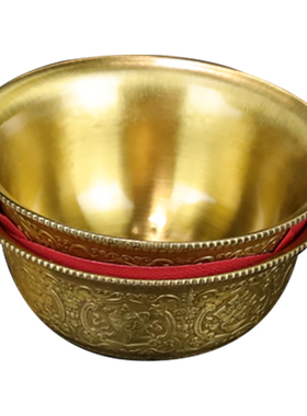 吉祥八供养纯铜套装佛堂佛前碗