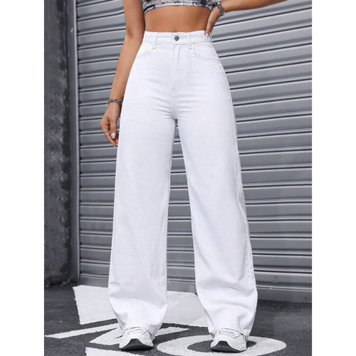 S 45216 Light high waist wide leg jeans 浅色高腰阔腿牛仔裤