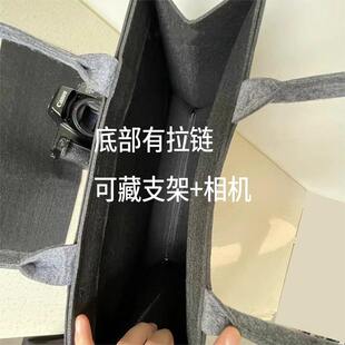 大容量演唱会藏灯牌相机包包高暗层大支架专用托特包毛毡