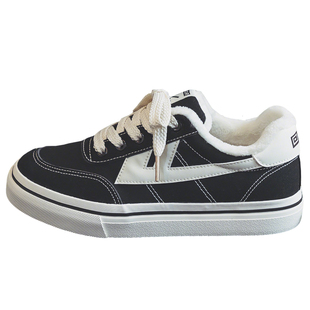 回力加绒加厚帆布鞋男2025冬季新款爆款百搭保暖棉鞋休闲男款板鞋