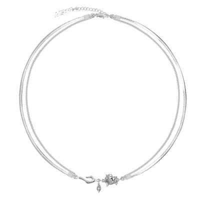 MASW麻秀原创设计简约玫瑰花项链