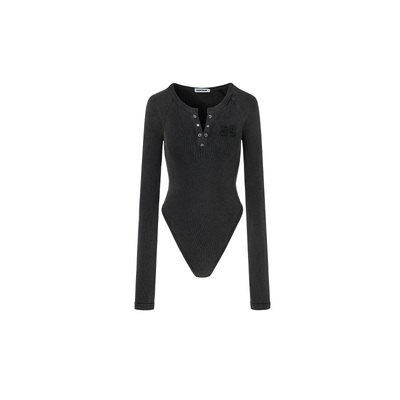 【明星同款】LEDIM WANG白标/亨利领摸底打底衫T恤女25秋上衣