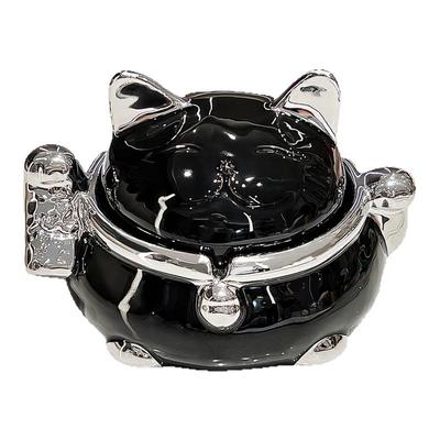 BSD轻奢招财猫烟灰缸带盖