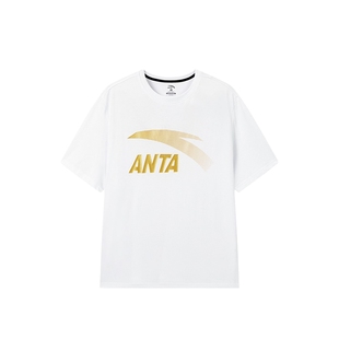 安踏短袖棉T恤男2026新款夏季男款休闲服体恤衫宽松薄款运动上衣