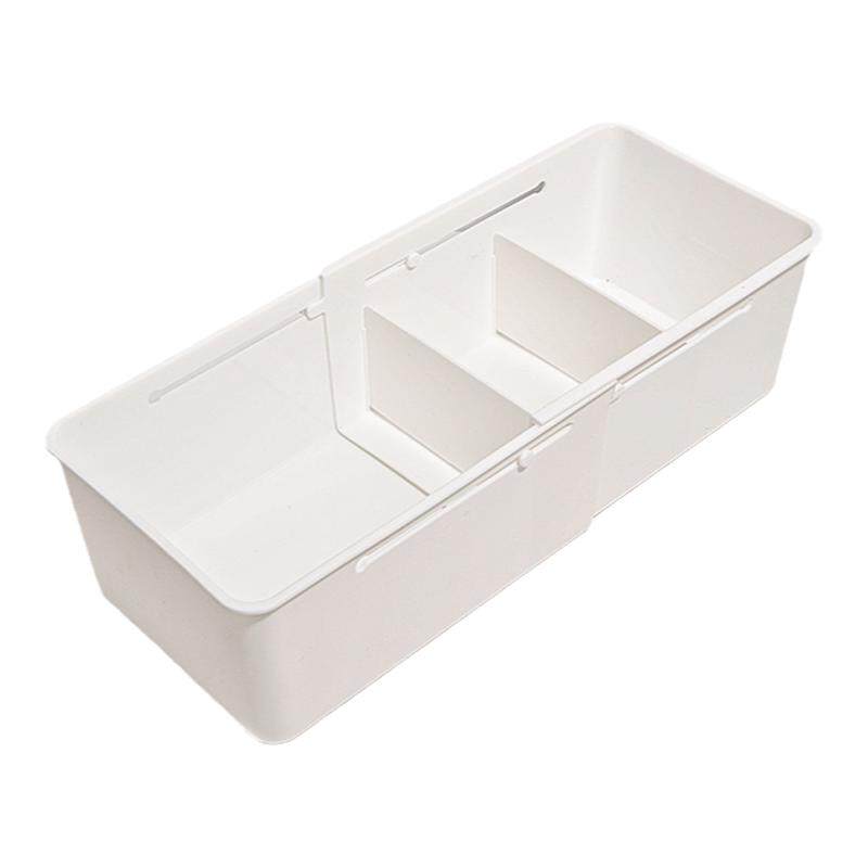 药品分类收纳盒可伸缩抽屉式内置分格储物盒长方形整理箱改造神器