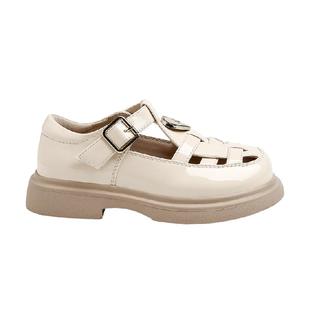 teenmix2025春秋款儿童软底公主鞋小黑皮鞋女童白皮鞋单鞋中大童