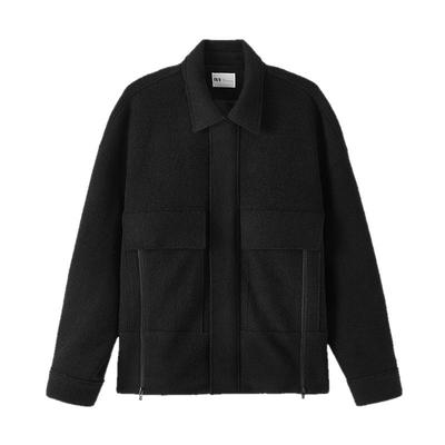 流石男装设计感毛圈羊毛呢子外套