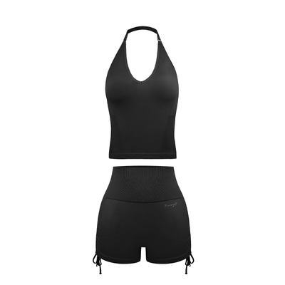 FRESOUGHT黑寡妇系列瑜伽短裤提臀蜜桃健身服女绝美欧美高弹显臀