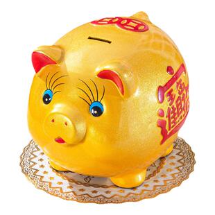 金猪存钱罐只进不出招财小猪储钱不可取儿童储蓄大容量2025摆件