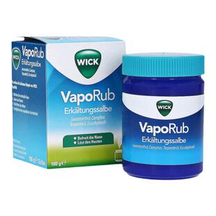 德国药房WICK维克感冒通气按摩膏100g缓解鼻塞舒缓支气管医药