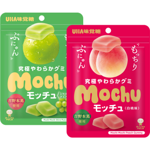 【百补】悠哈味觉糖进口UHAmochu果汁软糖休闲零食白桃玫瑰樱桃味