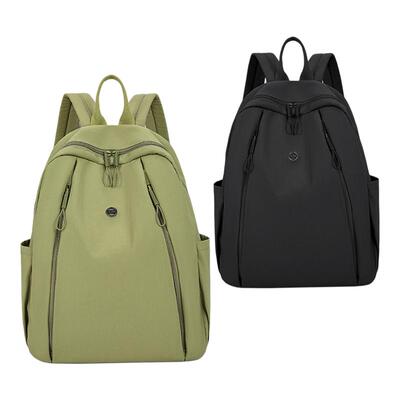 多层大容量双肩包女秋冬多口袋书包帆布女包牛津布旅游轻便背包