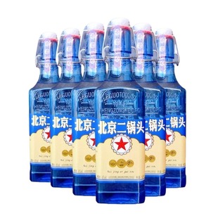 蓝方瓶北京二锅头42度白酒浓香型纯粮食酒整箱6瓶500ml绵柔酿造
