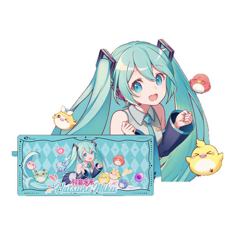 AKKO初音未来联名款大桌垫游戏办公专用防水鼠标垫可爱女生防滑垫
