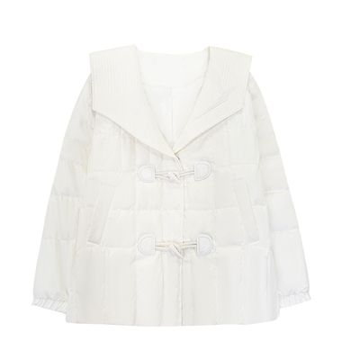 梵朵大码女装13771秋冬新款时尚大翻领短款羽绒服百搭宽松外套