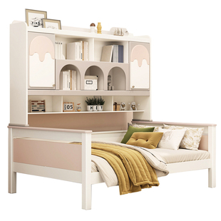 全实木书柜床一体衣柜床储物床儿童床男孩女孩组合床小户型省空间