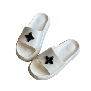 陈气泡 十字花面包拖鞋女款厚底增高外穿沙滩凉拖时尚百搭一字拖