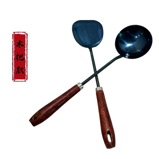 章丘铁铲勺铁锅专用无涂层厨房老式长柄铁勺子铁铲子家用炒菜鲁菜