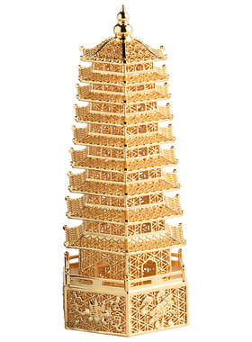 纯黄铜材质花丝工艺精工打磨