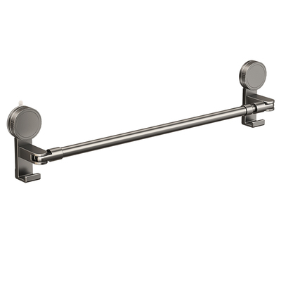 吸盘伸缩毛巾架卫生间浴室免打孔毛巾杆置物架洗手间浴巾收纳挂架