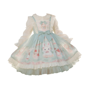 女童春秋长袖连衣裙洛丽塔小女孩绝美公主裙春装儿童日常可穿裙子