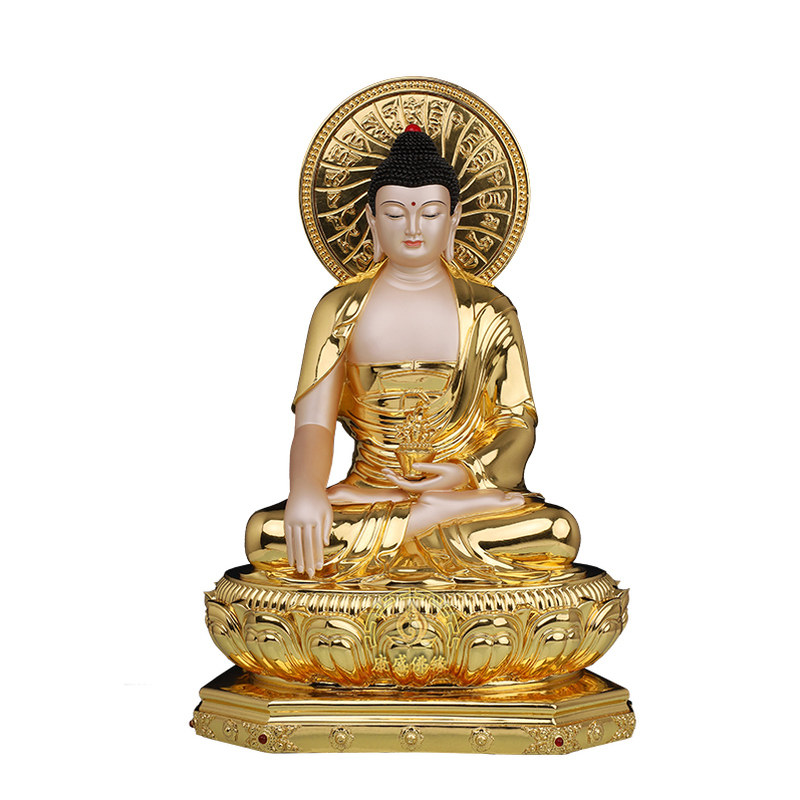 药师佛神像黄铜中式佛堂供奉摆件