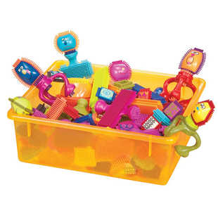 比乐b.toys鬃毛积木拼插早教玩具益智75片盒装感统礼物3-6岁包邮