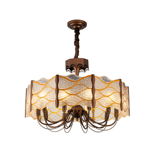 宝兮客厅吊灯中古风美式复古大厅主灯宋式美学新中式高级感卧室灯