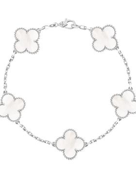 【自营】中古99新梵克雅宝Vintage系列五花手链珍珠贝母18K金手链