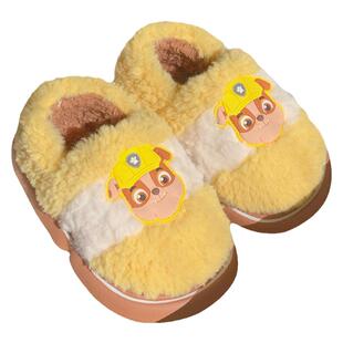 细细条 可爱儿童棉拖鞋冬季正版汪汪队小砾男童女童全包跟家居鞋