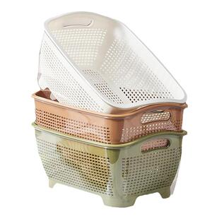 特大号沥水篮双层水果盘塑料滤水篮子洗菜盆篓子厨房家用淘米神器