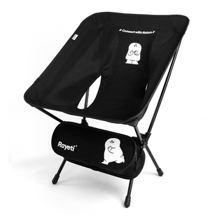 Rayeti雪怪户外铝合金折叠椅凳黑化露营月亮椅超轻量化钓鱼便携椅