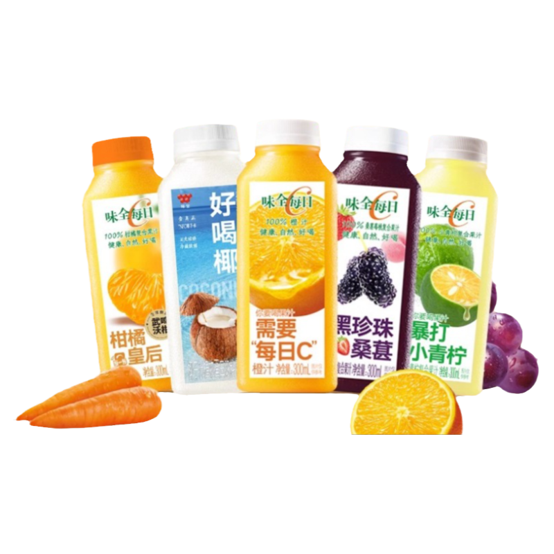味全每日C橙汁300ml葡萄汁果汁