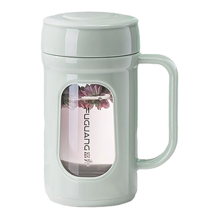 富光高硼硅玻璃杯水杯女生高颜值茶水分离家用泡茶杯办公室杯子