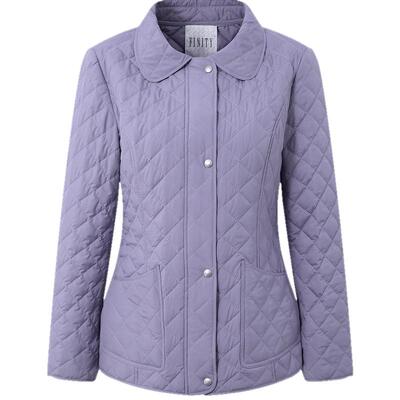 菲妮迪紫色气质保暖棉服