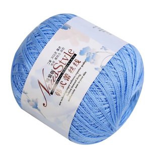 8号蕾丝线钩针线丝光线夏季披肩毛线手编细纯棉线diy手工钩花衣服