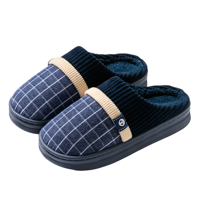 大码男士棉拖鞋冬季外穿2025新款室内家居厚底毛绒保暖防滑拖鞋男