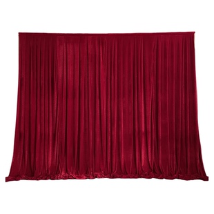 【工厂自销】定制婚庆金丝绒背景布幔结婚红色幕布庆典装饰布挂布