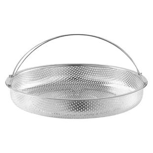 大号不锈钢密孔沥水篮洗菜篮蒸格蒸笼分离隔水带提手蒸架蒸屉家用